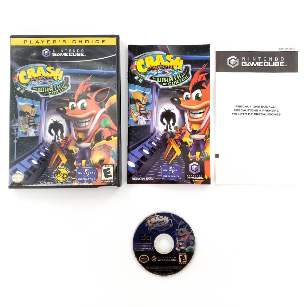 Crash Bandicoot: The Wrath of Cortex (Nintendo GameCube, 2002) Complete Tested